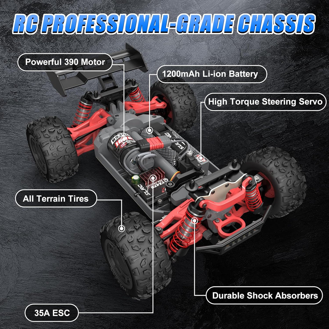 Scientoy Autos RC 1/16 de 45 KPH 4WD todo terreno de alta
