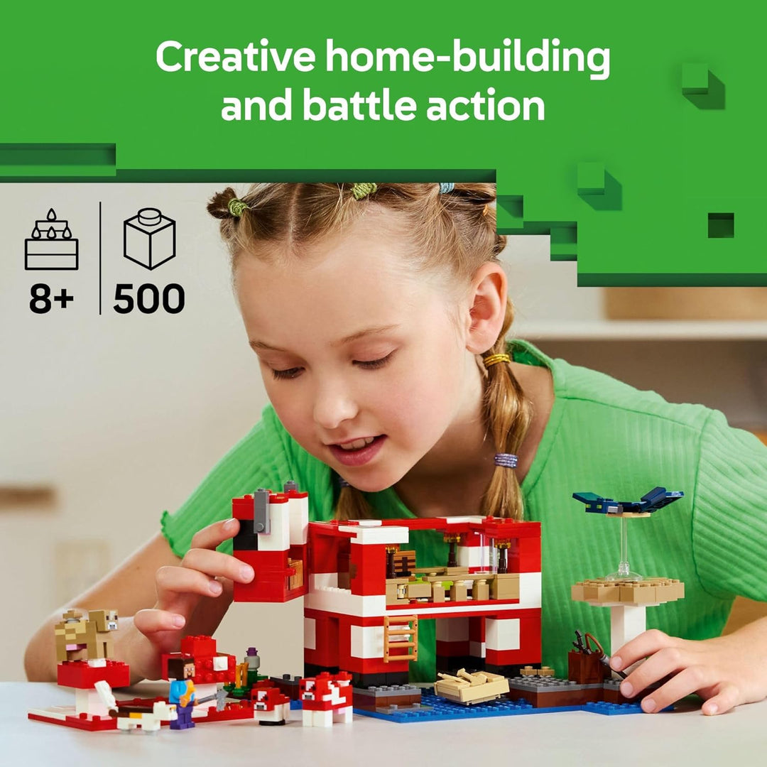 LEGO Minecraft The Mooshroom House Figuras de juguete y