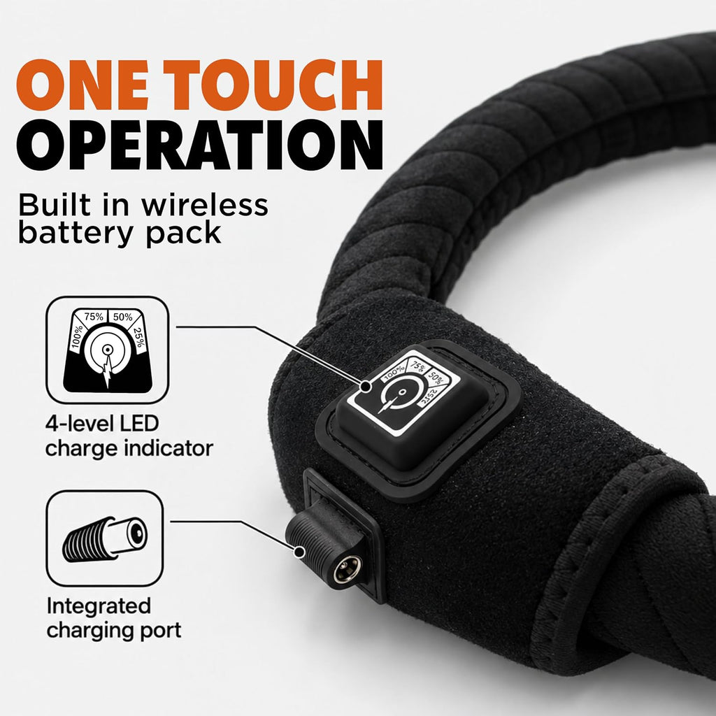 Funda térmica inalámbrica para volante, funda para volante de automóvil