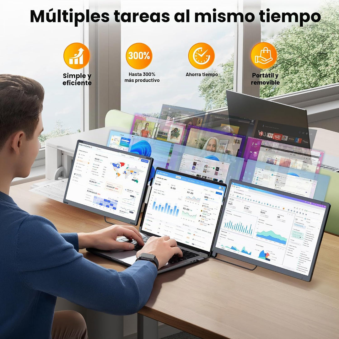 Venraty Extensor de pantalla de portátil desmontable de 15.6 pulgad...