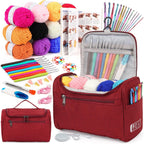 Aeelike Crochet Kit para Beginners Adults Kids, Complete Crochet Set, Winred