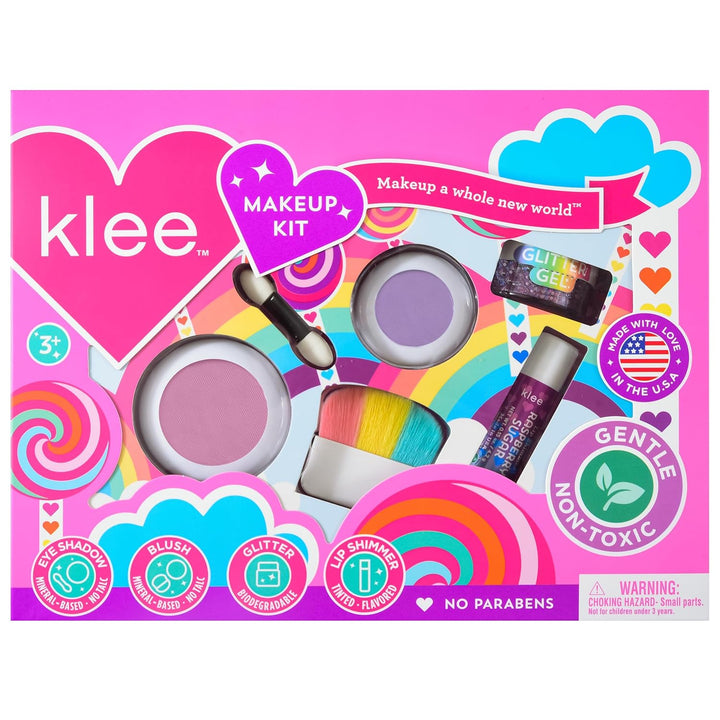 Kit de maquillaje Klee Naturals con sombra de ojos, rubor, gel de p...