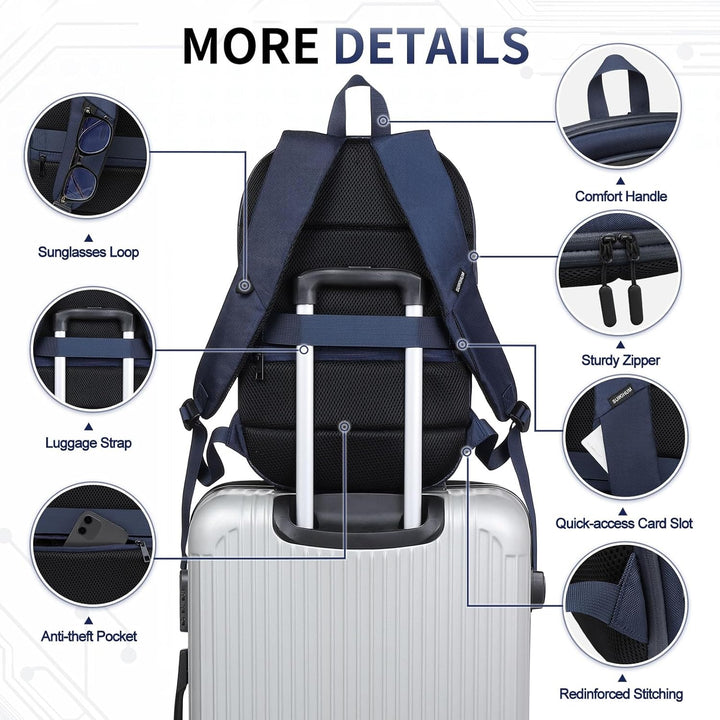 SUIKIHUM Mochila delgada para laptop para hombres y mujeres, bolsa...
