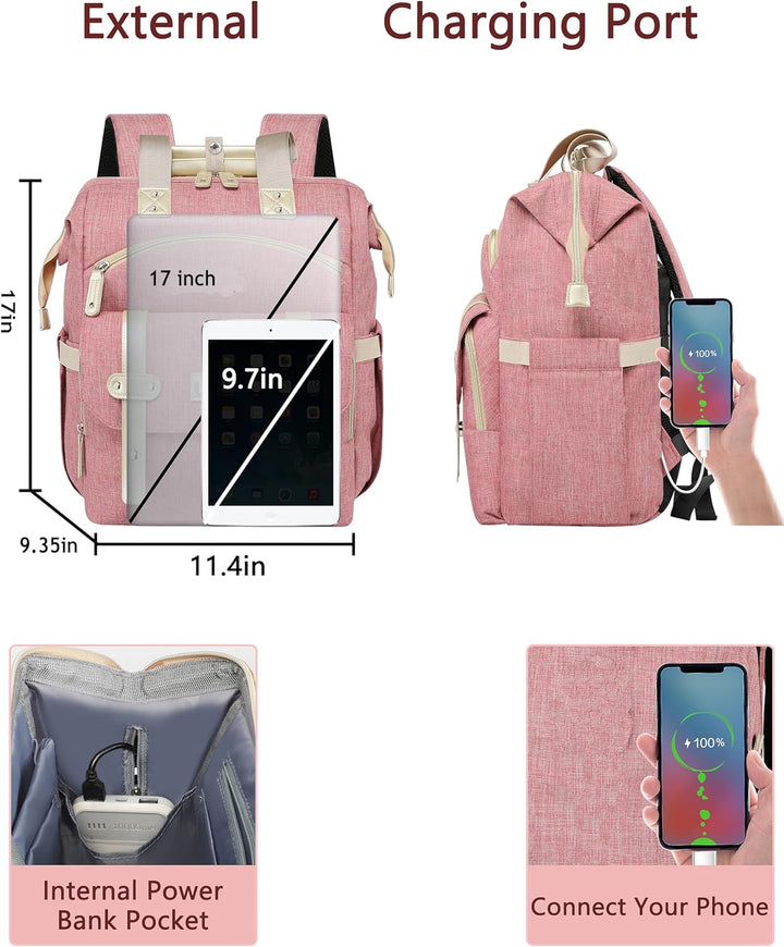FALANKO Mochila para portátil para mujer, mochila grande para compu...