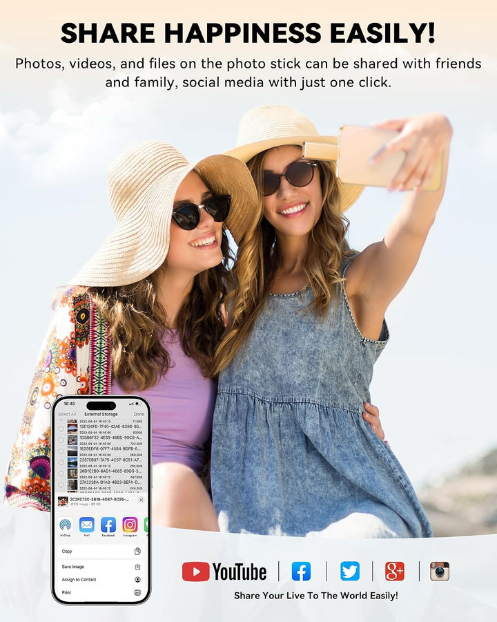 Unidad flash con certificación MFi para iPhone iPad de 256 GB, barr...