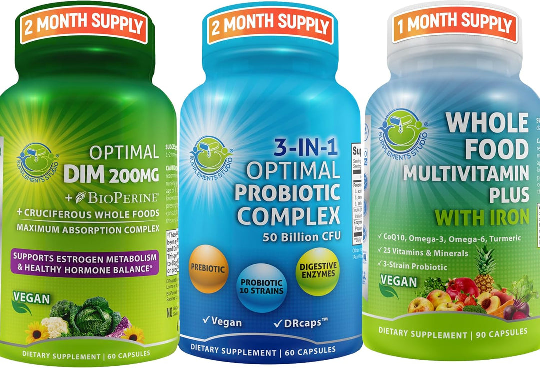 Trío de equilibrio hormonal y salud digestiva \u2013 DIM 200 mg con...