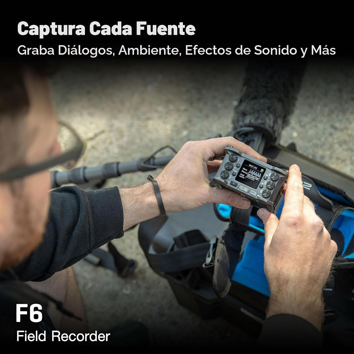 Zoom Grabadora de campo profesional F6 para cineastas y músicos