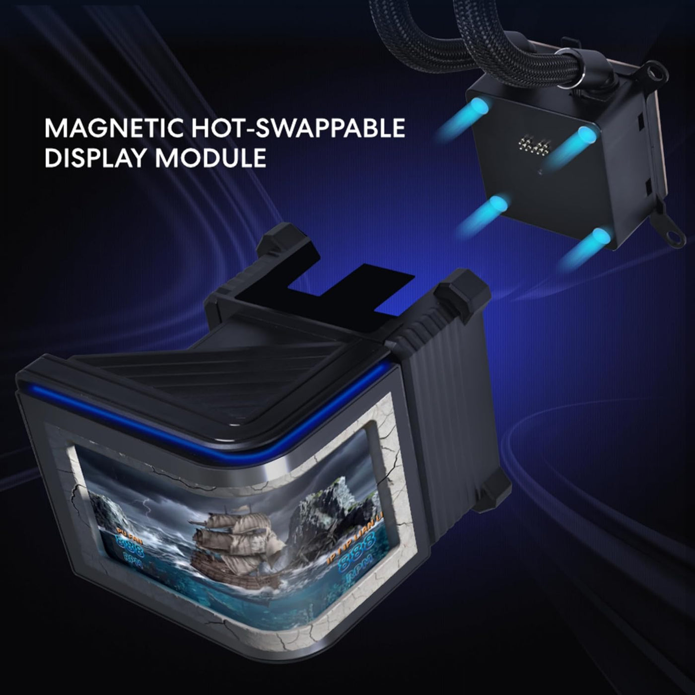 Lian Li Hydroshift II OLED Curvo 360TL-Enfriador de CPU líquido-Neg...