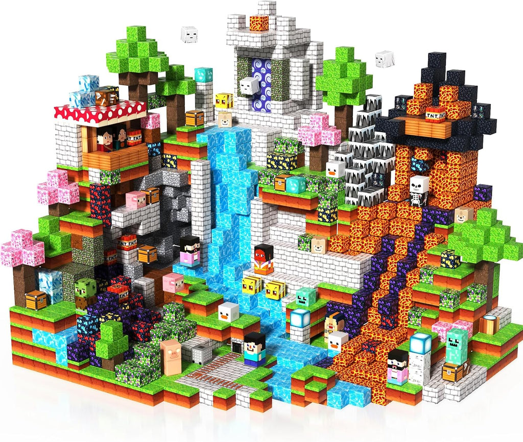 Bloques magnéticos – 150 bloques de construcción magnéticos para aventureros, juguetes magnéticos para niños de 3 años en adelante, juego de construcción de juguetes para niños, construcción magnética