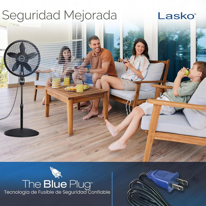 Ventilador con 3 velocidades Lasko 18 pulgadas eficiente de la ener...