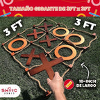 SWOOC Juegos – Juego de Tic Tac Toe gigante prémium para exteriores (todo tipo de clima) | 3 pies x 3 pies | Configuración instantánea, sin montaje | Juegos gigantes al aire libre para adultos y