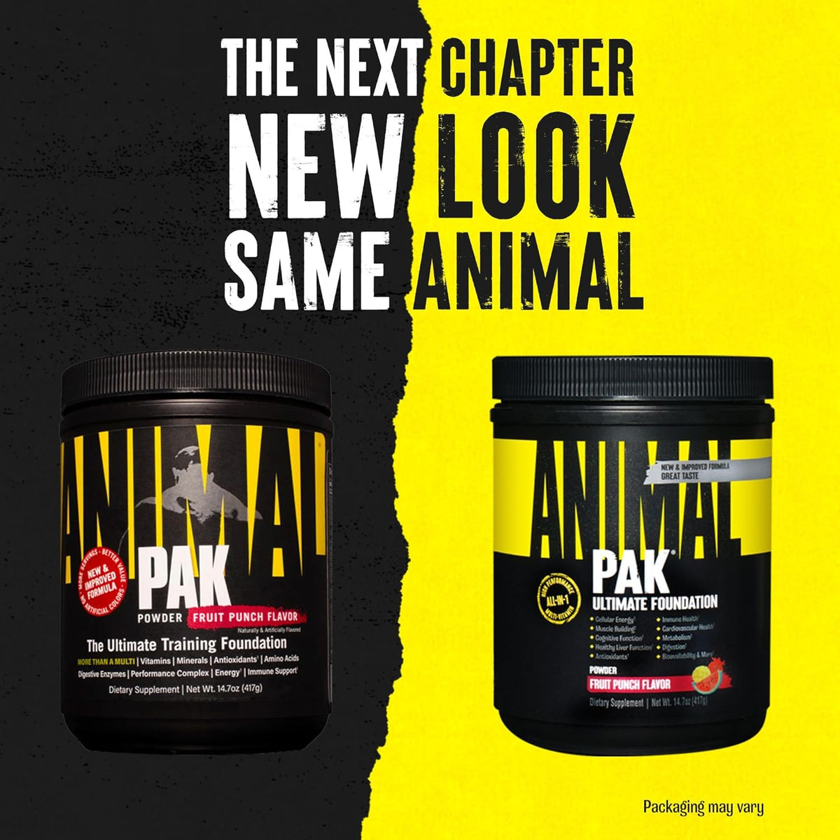 Animal Pak Multivitamin Powder All-in-1 Supplement, 30 porciones, Ponche de frutas