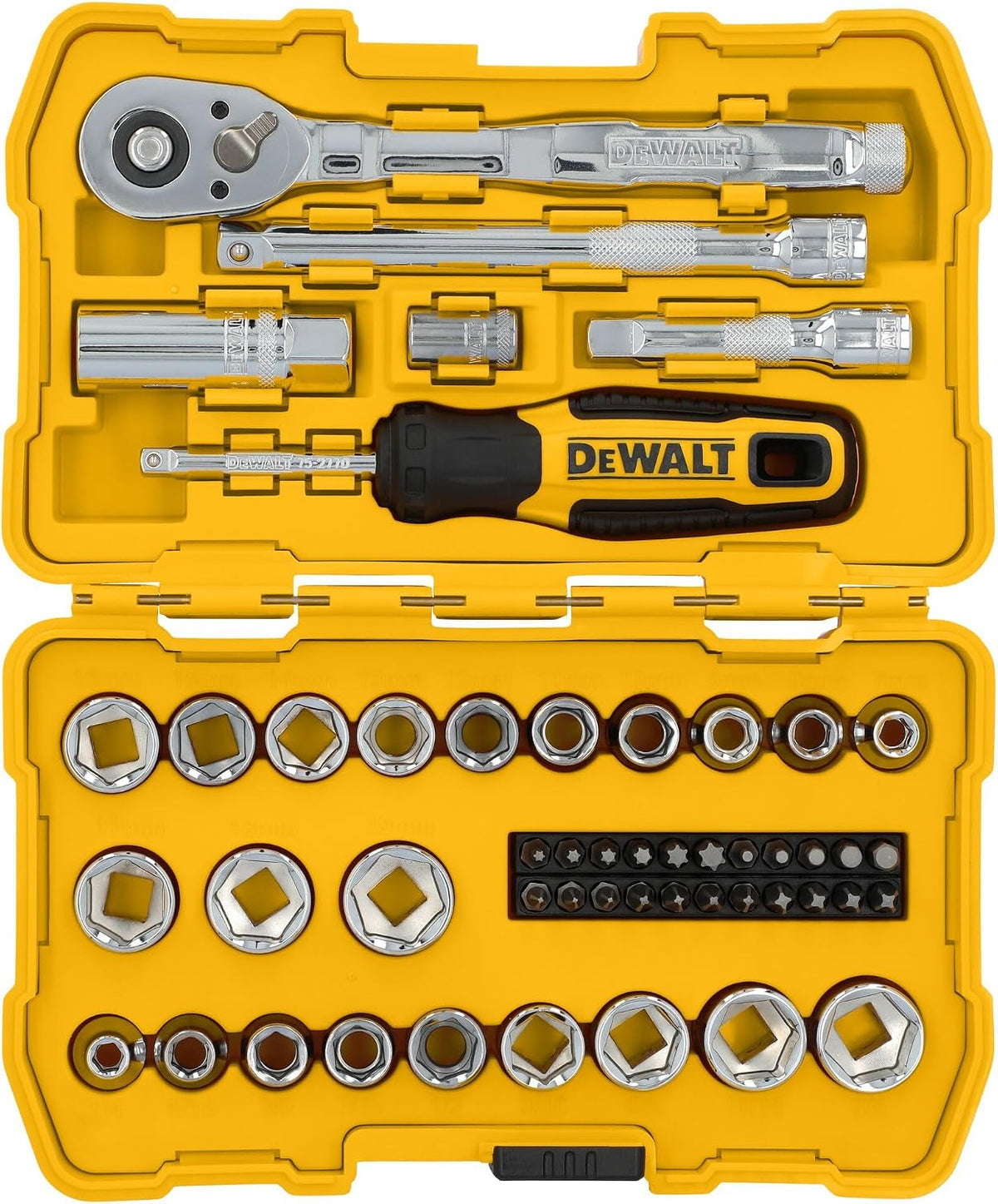 DEWALT - Juego de herramientas mecánicas, 3/8" de transmisión, 50 piezas (DWMT45423)