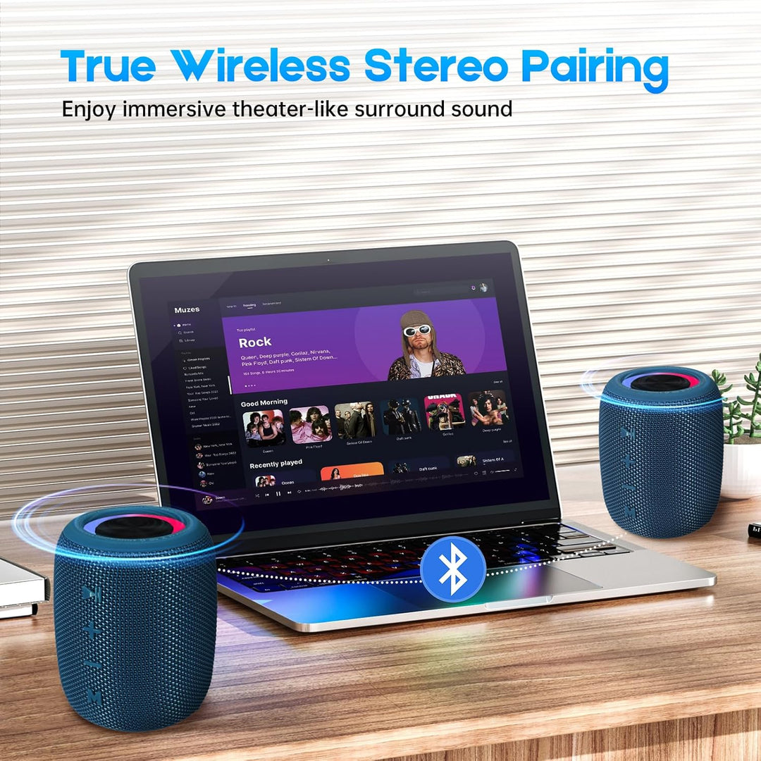 Altavoz Bluetooth portátil, altavoz inalámbrico BT5.3 de 20W con di...