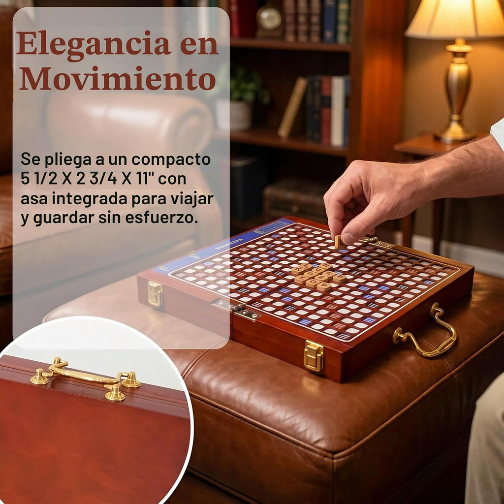Madera maciza: juego de mesa de crucigrama edición de viaje de lujo, viaje