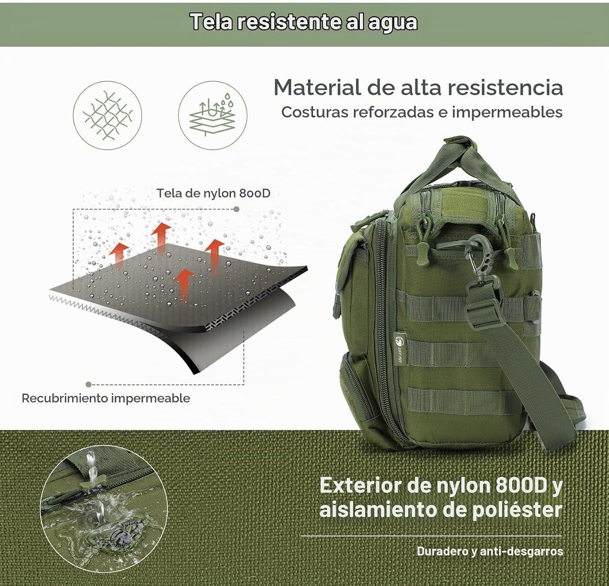 Stypos Bolsa de mensajero táctica, maletín de 14 pulgadas/15,6 pulg...