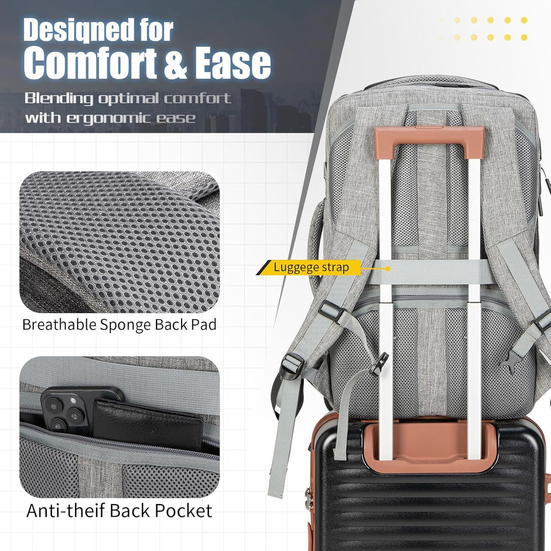 Velaybor - Mochila de viaje de 42L con 4 cubos de embalaje, bolsa d...