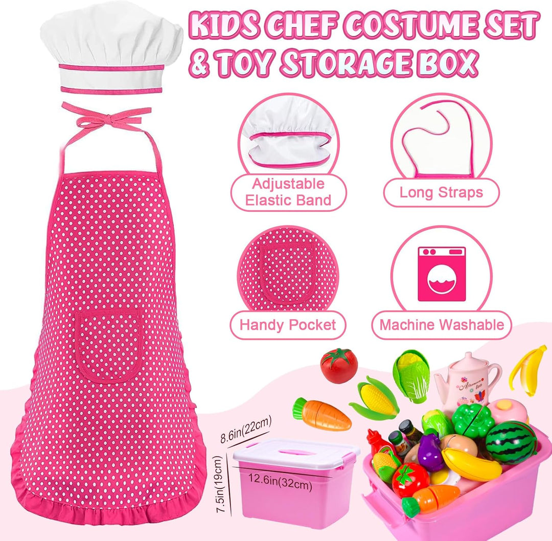 121 piezas de accesorios de cocina de juguete, juego de cocina para...