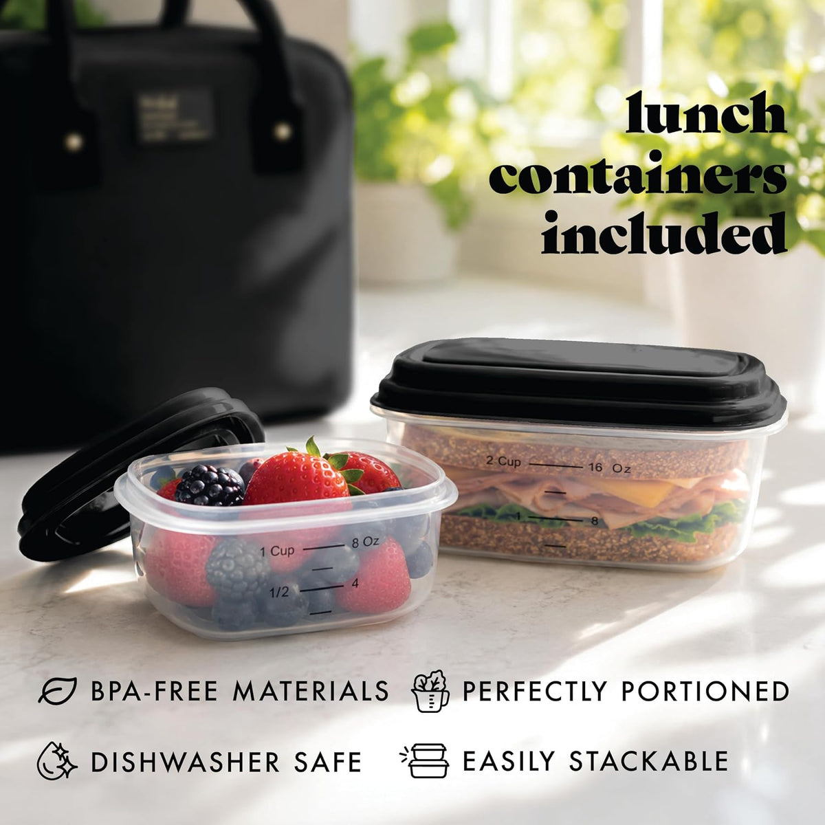 Fit & Fresh Bloomington Bolsa de almuerzo aislada para mujer con