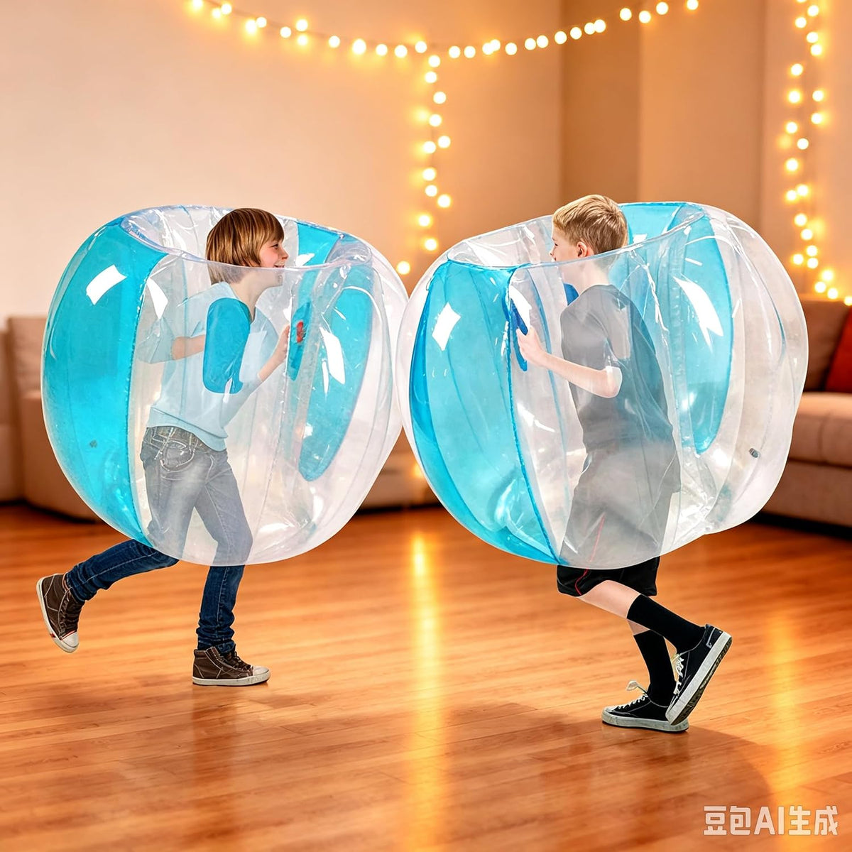 ZHUYNXIR 2 bolas de sumo para niños, juguetes de rebote de parachoques, bolas de sumo para niños, pelota de juego de césped para niños al aire libre (36 pulgadas, azul + azul)