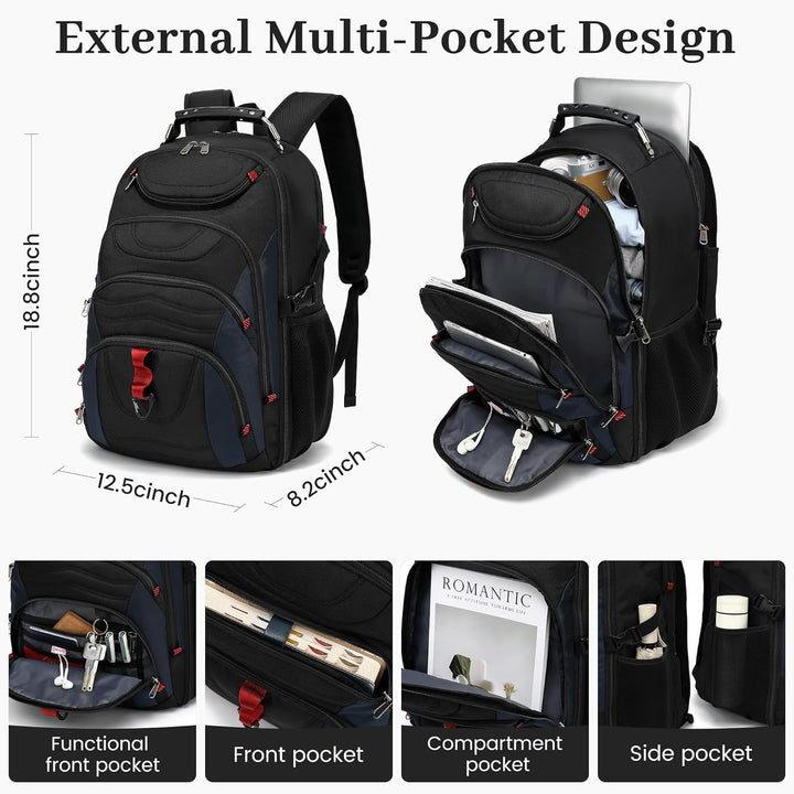 Boavan Mochila de sellado al vacío para viajes con bomba, bolsa gra...