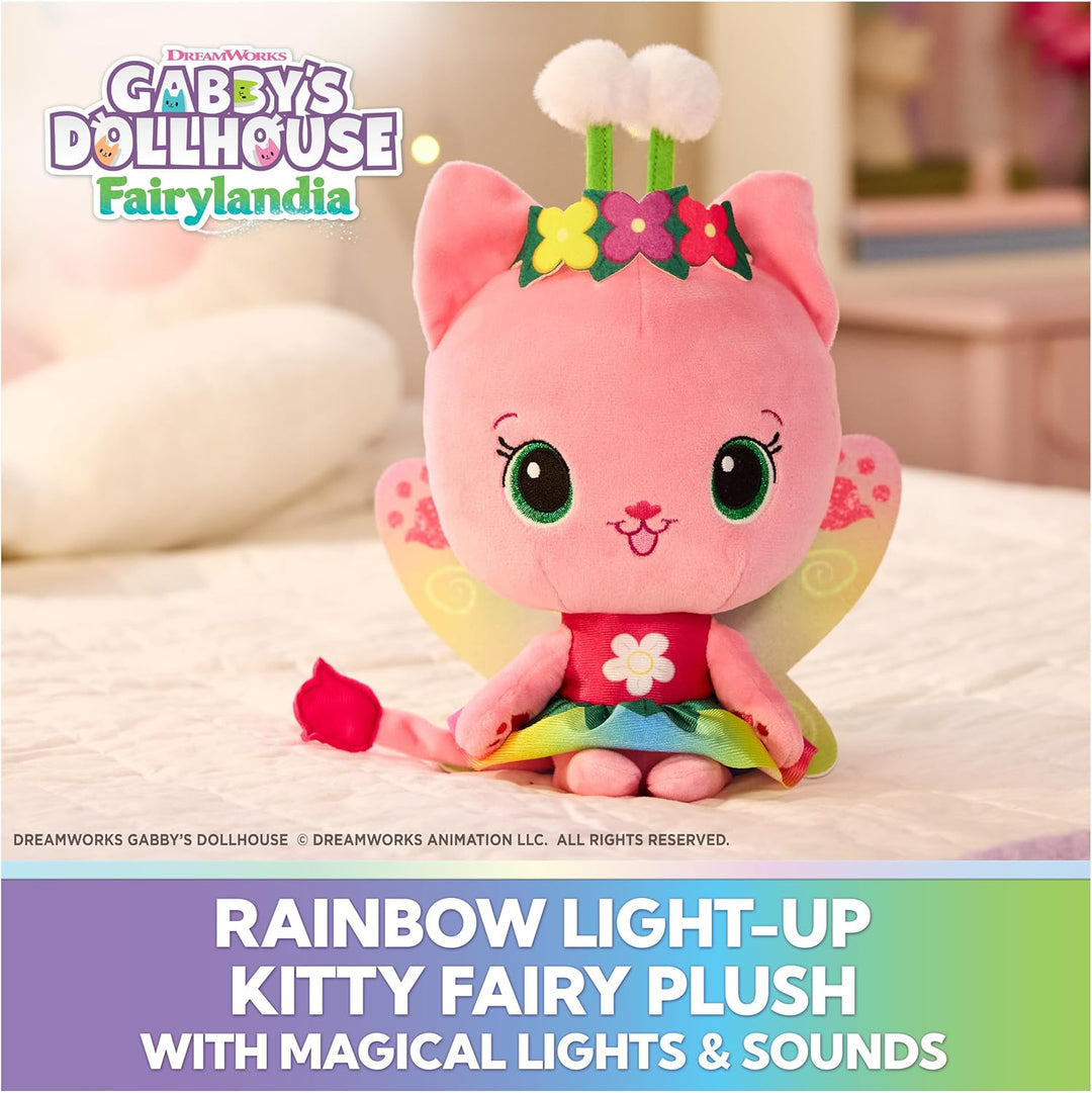 Gabby\u2019s Dollhouse Fairylandia Oficial Rainbow Light-Up Kitty F...