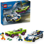 LEGO Coche de policía de la ciudad y persecución de autos