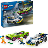 LEGO Coche de policía de la ciudad y persecución de autos