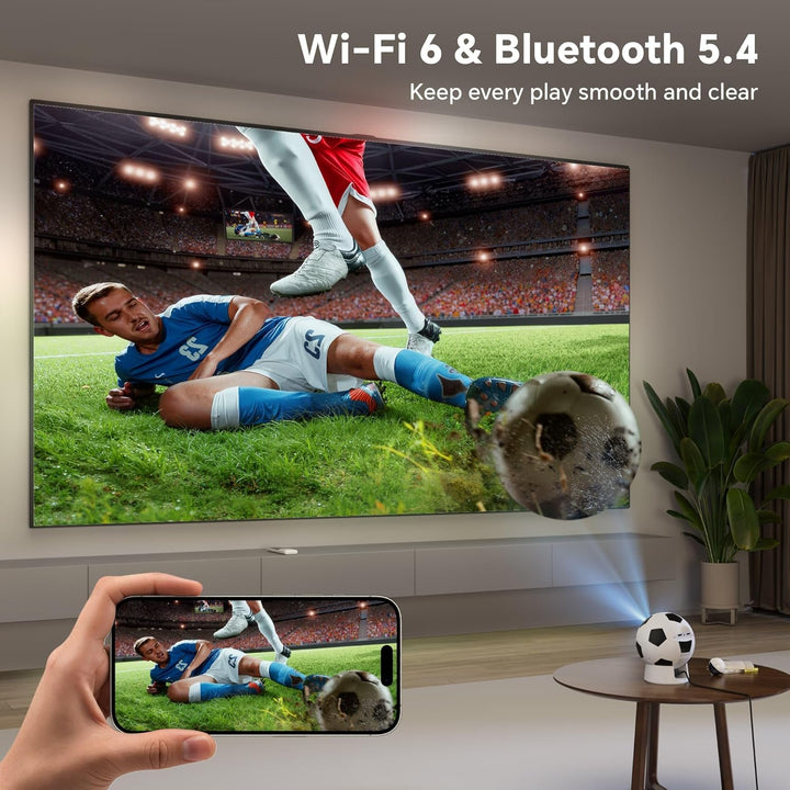 Trunera Mini proyector inteligente, Android 13 WiFi Bluetooth, proy...