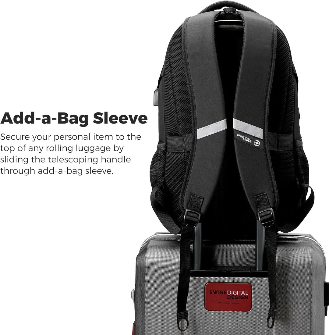 swissdigital Mochila para portátil de viaje de negocios, para hombr...