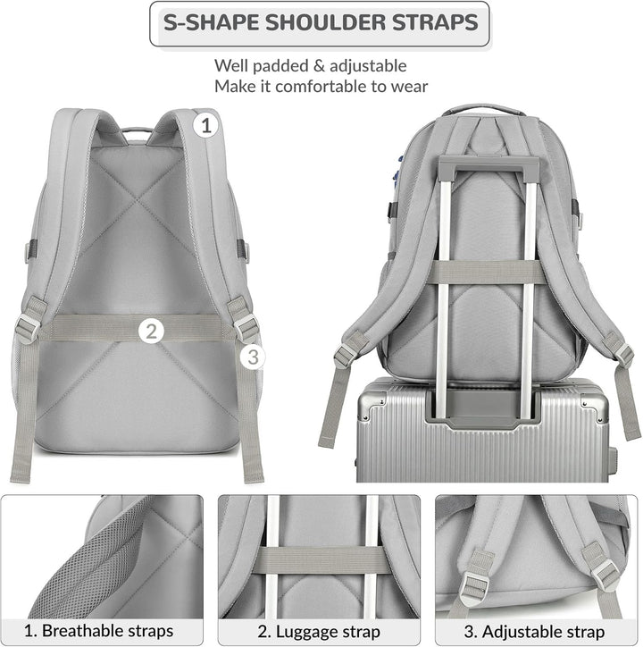 Lohol Mochila resistente al agua con múltiples bolsillos para viaje...
