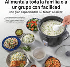 Hamilton Beach Olla arrocera y vaporera de alimentos, 30 tazas cocidas, 15