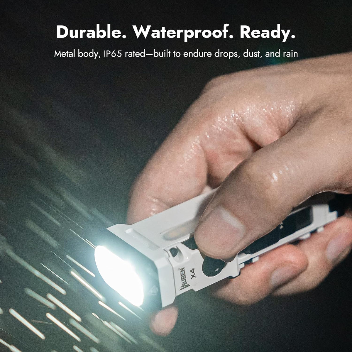 WUBEN Linterna X4 recargable, luz EDC con luz RGB multimodo