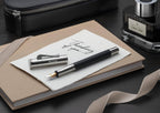 Graf von Faber-Castell Pluma estilográfica mediana clásica plateada platino