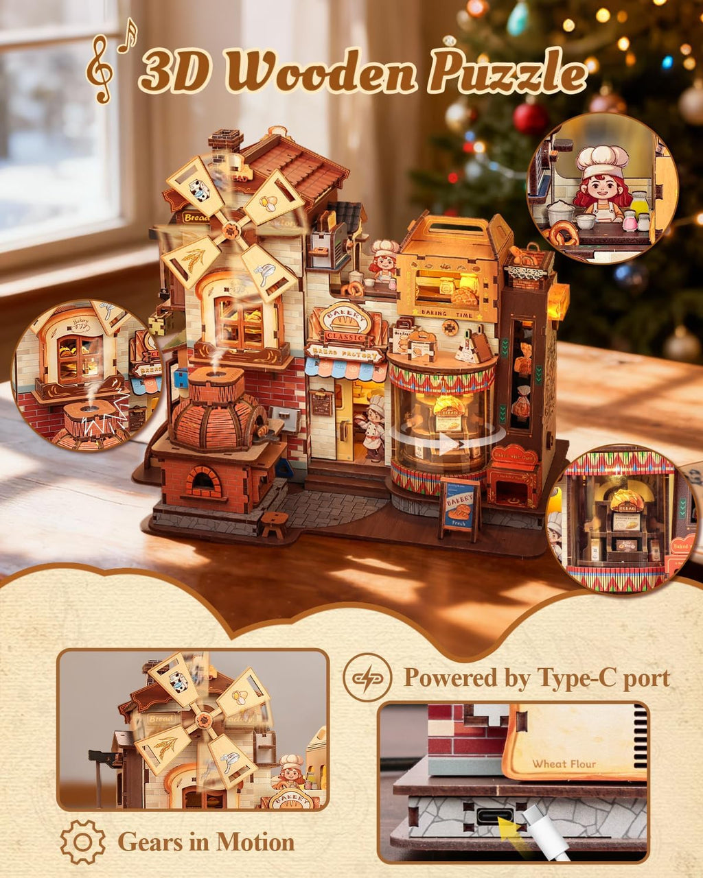 CUTEBEE Kit de casa en miniatura, rompecabezas de madera 3D para adultos, estante de rincón de libro, regalo literario de Shakespeare, bosque encantado decoración de escritorio en miniatura para