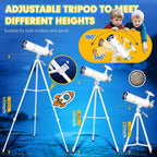 Telescope Hawkko de 80 mm de apertura y 500 mm para niños 8-12 y adultos principiantes