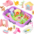 Pet Sensory Bin, Dog & Cat Sand Box Play Sand Kit, Sensory Toys
