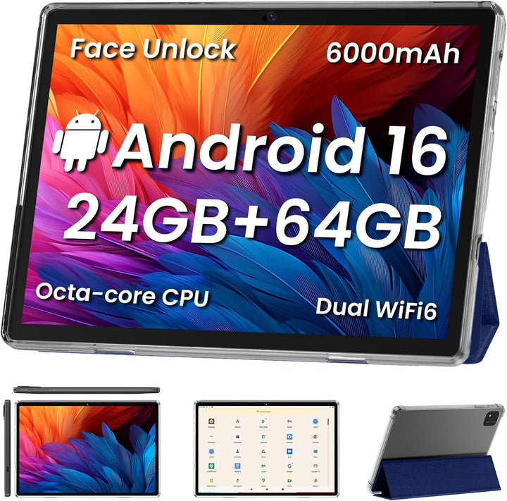 COLORROOM Tableta Android16, tabletas de 10 pulgadas, CPU Octa Core...