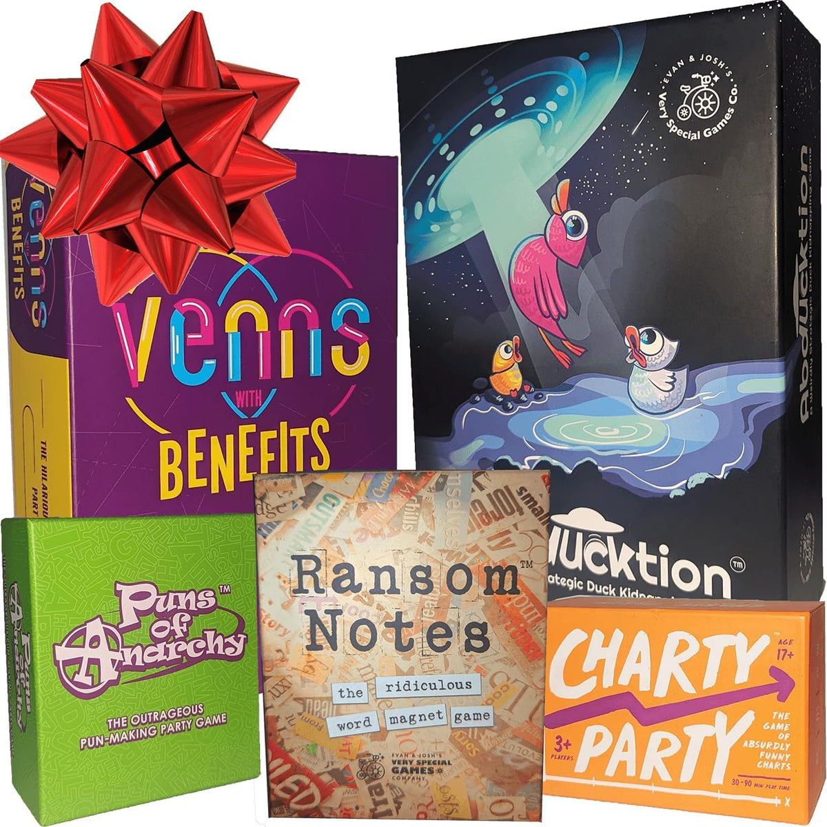 Ransom Notes Gran paquete de regalo, secuestro, venns con beneficios, fiesta benéfica y juegos de palabras de anarquía