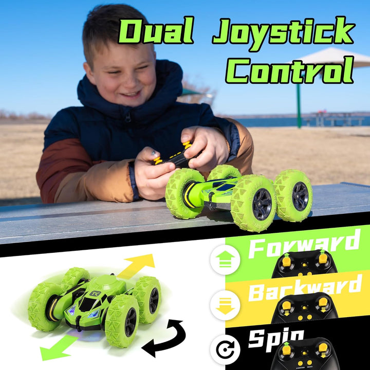 Threeking Rc Stunt Car Automóvil de acrobacias con control remoto,...