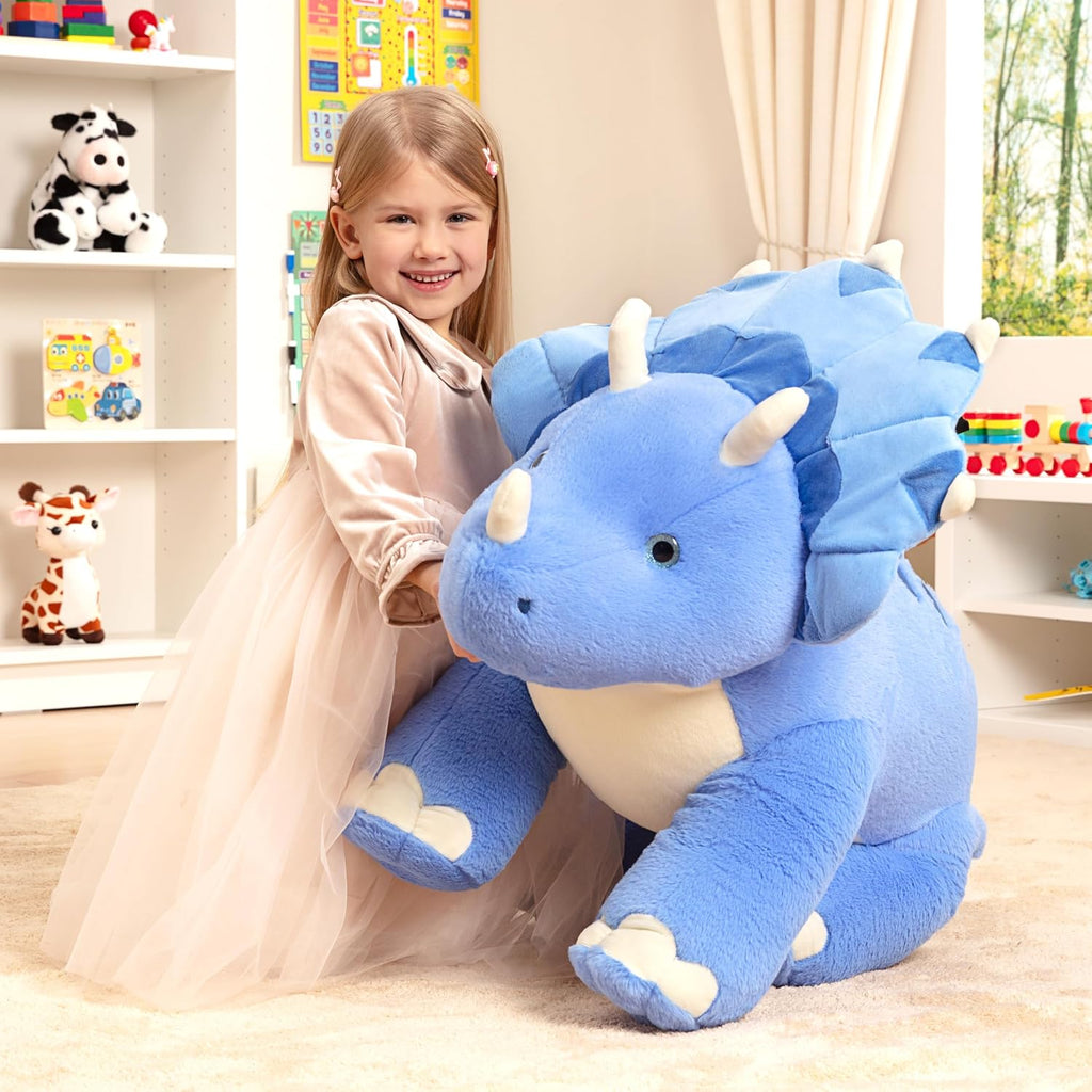 IKASA Dinosaurio Triceratops gigante de 30 pulgadas, juguete de peluche sin