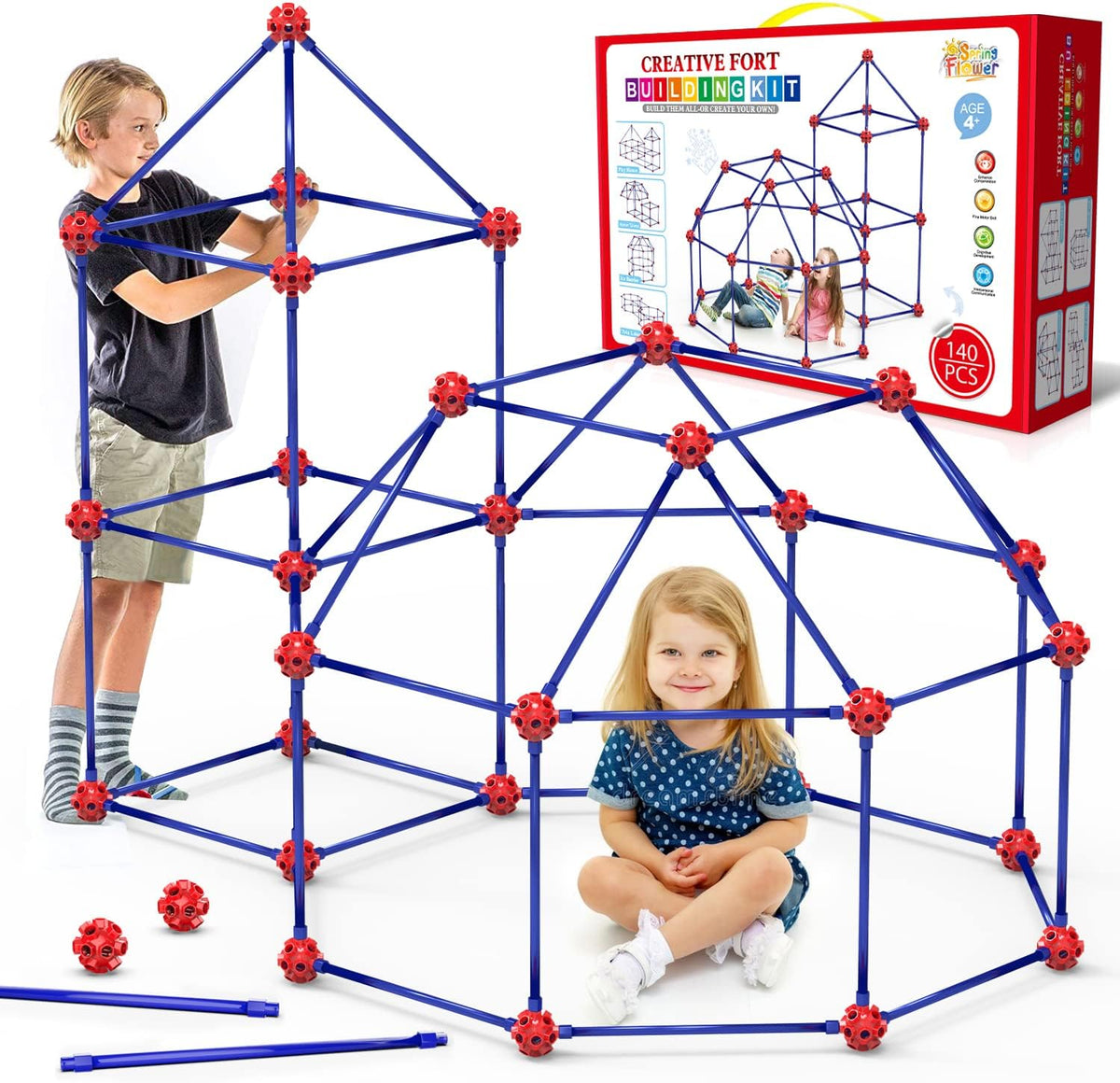 Kit de construcción de fortalezas para niños, juguetes de construcción STEM, regalo de Navidad y cumpleaños para niños y niñas de 4, 5, 6, 7, 8, 9, 10, 11, 12 años, conjunto creativo definitivo para