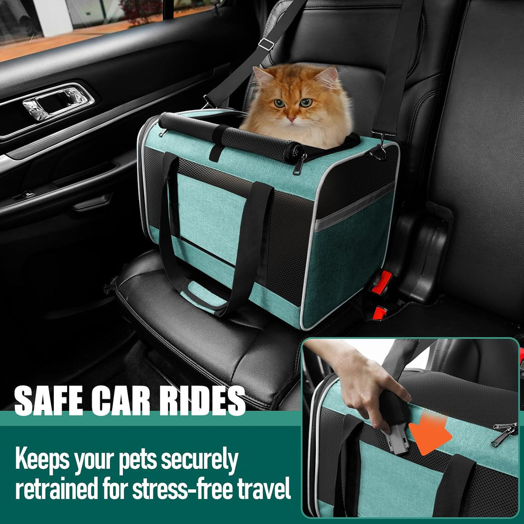 Portador grande para gatos, suave, plegable, bolsa de transporte