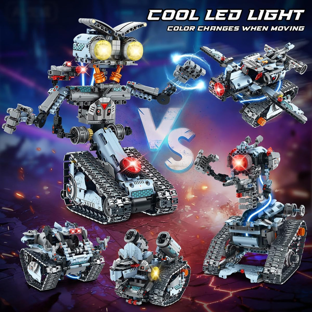 Robot de construcción de juguete con luces juego de