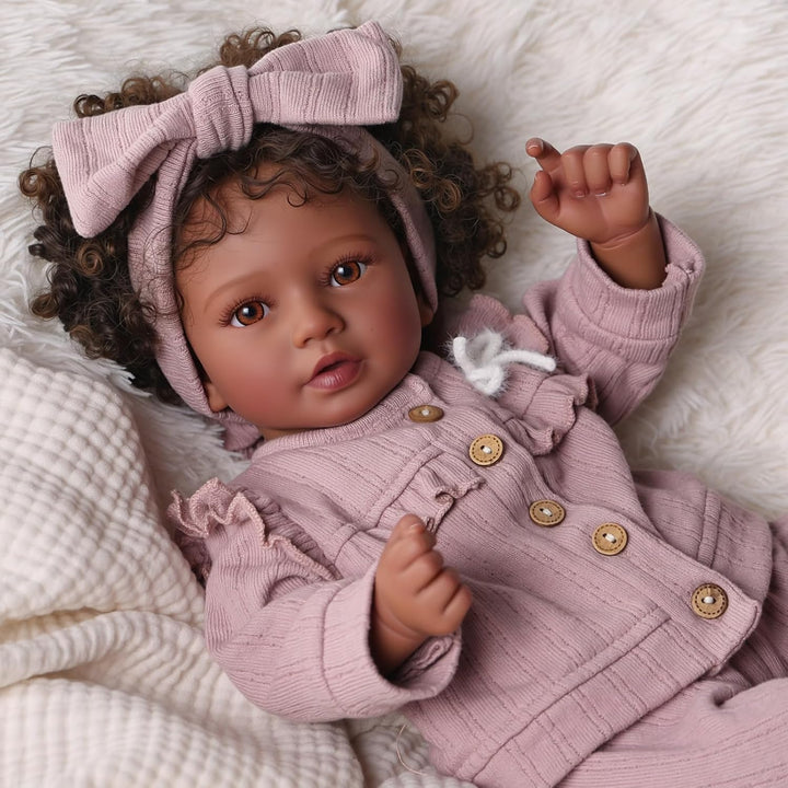 BABESIDE Muñecas de bebé Reborn Niña Negra Callie - Muñeca de bebé...