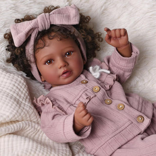 BABESIDE Muñecas de bebé Reborn Niña Negra Callie - Muñeca de bebé...