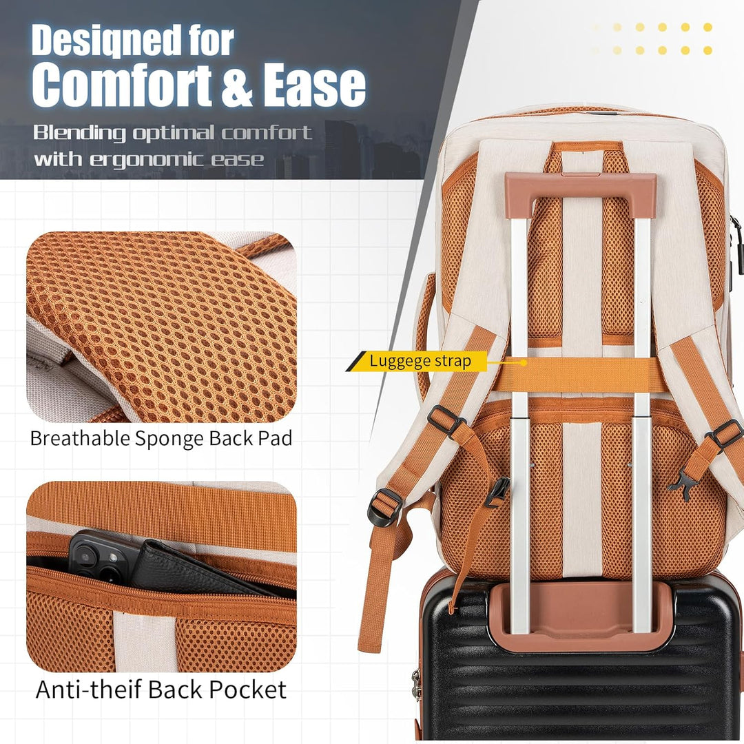 Mochila de viaje Velaybor 42L con 4 cubos de embalaje, bolsa de man...