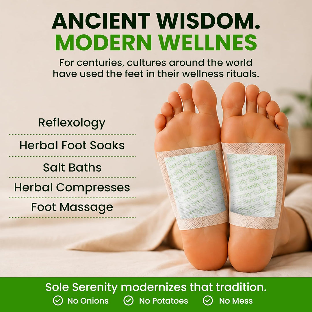 Sole Serenity - Almohadillas para pies, mineral de zeolita, raíz de...