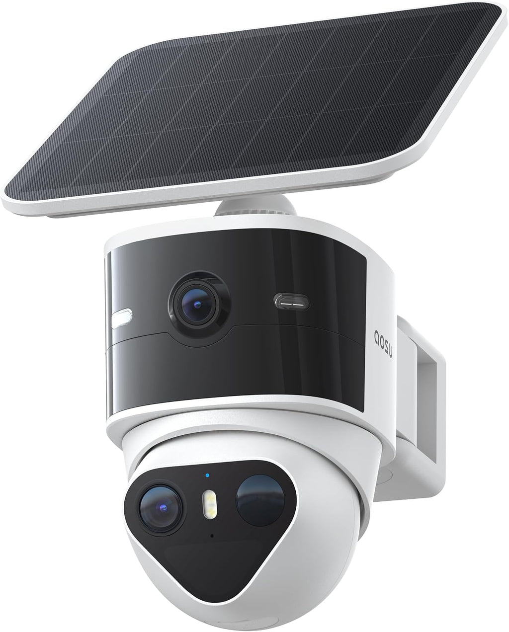 aosu Cámara de seguridad para exteriores T2 Pro 3K Dual Cam, alimentada por