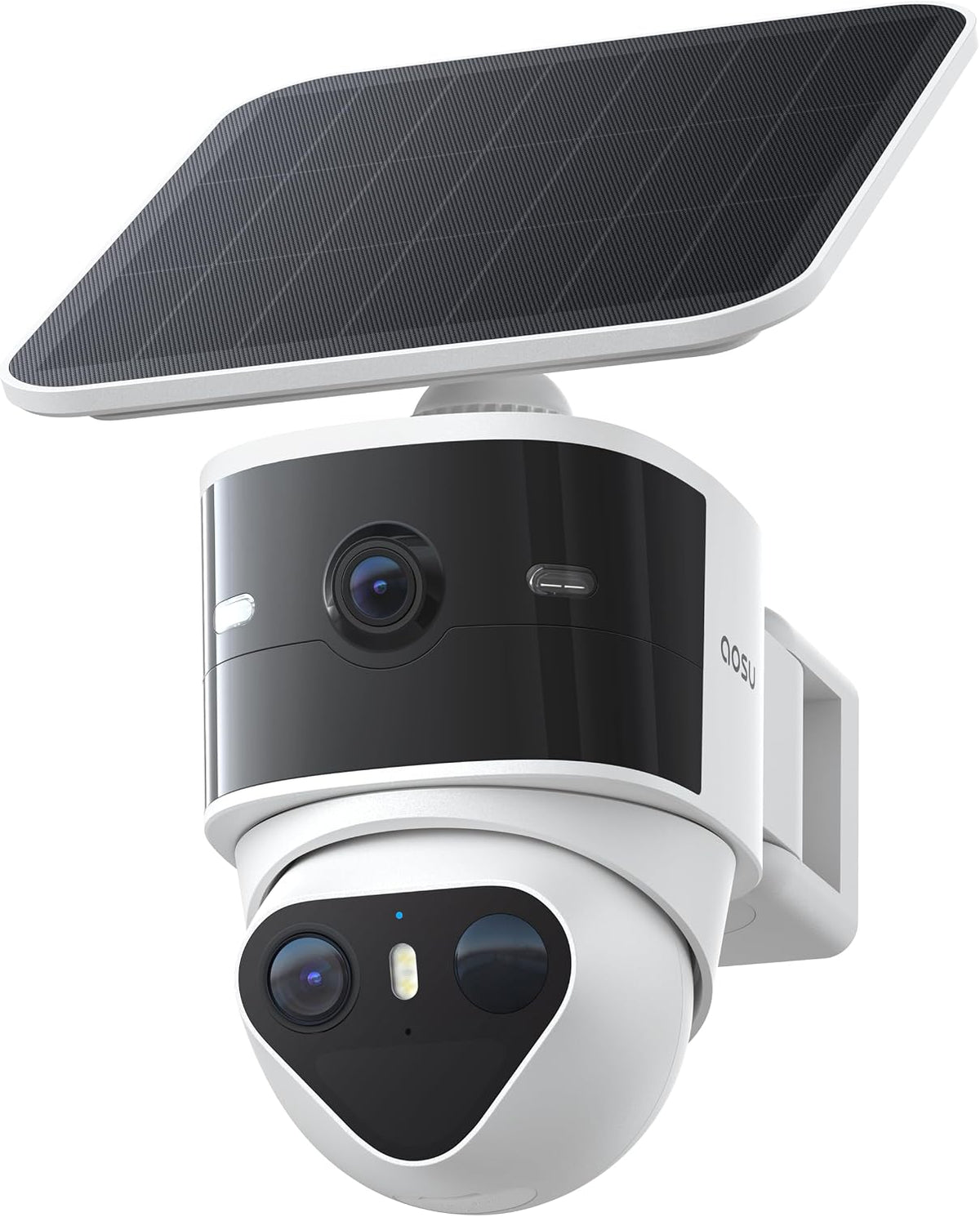 aosu Cámara de seguridad para exteriores T2 Pro 3K Dual Cam, alimentada por